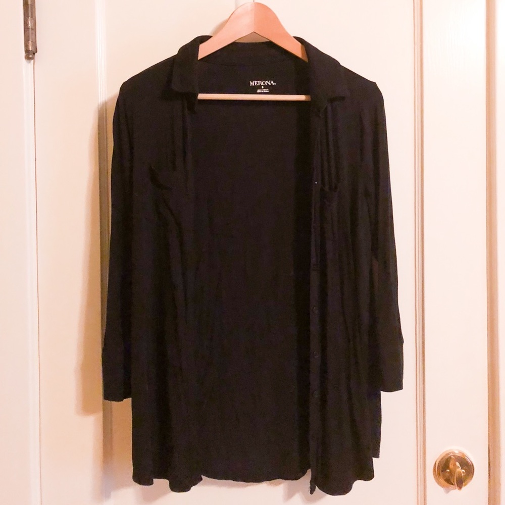 S Merona collared button up